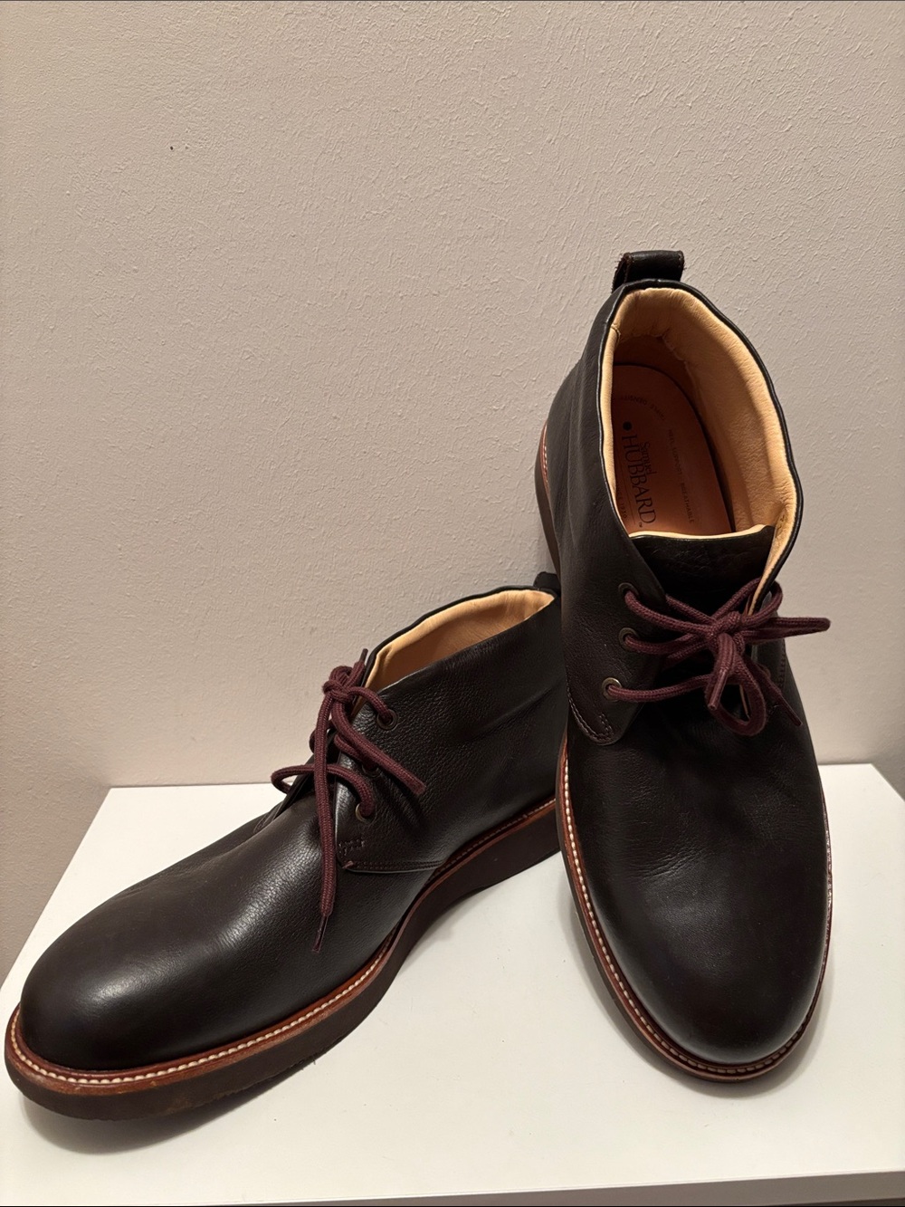 Men's Samual Hubbard Dark Brown soft Leather Chukka Boots - 13
